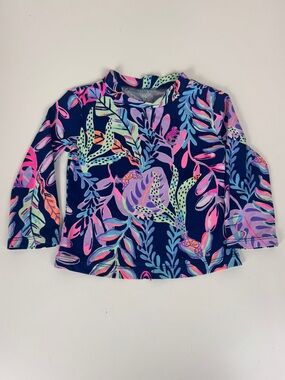 Girls Lilly Pulitzer Rash Guard Long Sleeve Top Size 3